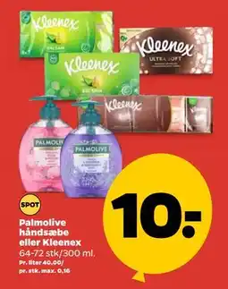 Netto Palmolive håndsæbe eller Kleenex tilbud