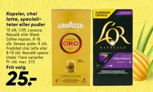 Bilka Kapsler, chai latte, specialiteter eller puder tilbud