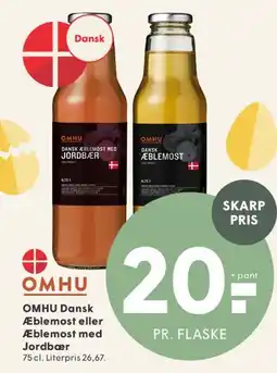SPAR OMHU Dansk Æblemost eller Æblemost med Jordbær tilbud
