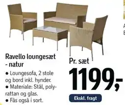 Føtex Ravello loungesæt - natur tilbud