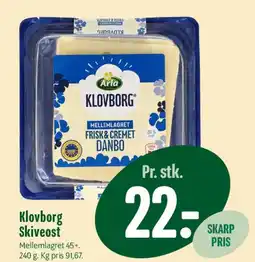 Min Købmand Klovborg Skiveost tilbud