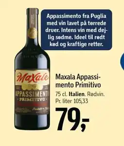 Føtex Maxala Appassimento Primitivo tilbud