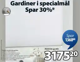 JYSK Elektrisk gardin tilbud