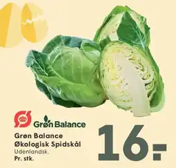SPAR Grøn Balance Økologisk Spidskål tilbud