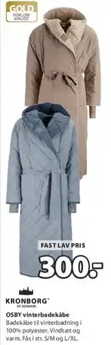 JYSK OSBY vinterjakke / quiltet jakke tilbud