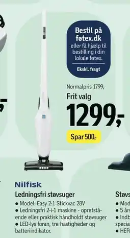 Føtex Ledningsfri støvsuger tilbud