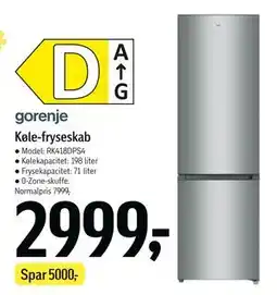 Føtex Køle-fryseskab tilbud