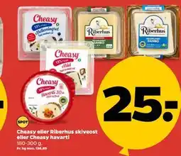 Netto Cheasy eller Riberhus skiveost eller Cheasy havarti tilbud