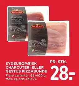 MENY SYDEUROPÆISK CHARCUTERI ELLER GESTUS PIZZABUNDE tilbud