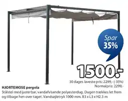 JYSK HJORTEMOSE pergola tilbud