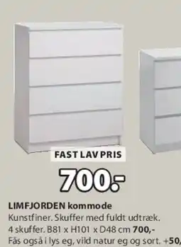 JYSK LIMFJORDEN kommode tilbud