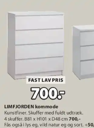 JYSK LIMFJORDEN kommode tilbud