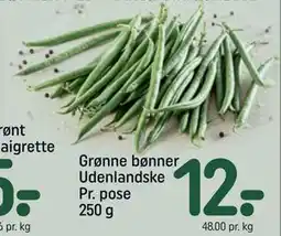 REMA 1000 Grønne bønner Udenlandske Pr. pose 250 g tilbud