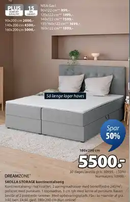 JYSK SKOLLA STORAGE kontinentalseng tilbud