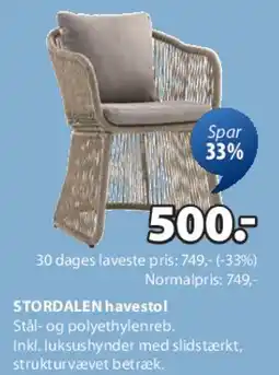 JYSK STORDALEN havestol tilbud