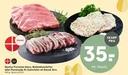 SPAR Gestus Forloren Hare, Nakkekoteletter eller Panerede XL Schnitzler af Dansk Gris tilbud