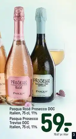 REMA 1000 Pasqua Rosé Prosecco DOC Italien, 75 cl, 11% tilbud