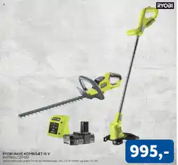 Davidsen Ryobi have kombisæt 18 v tilbud