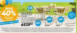 Bilka Kerteminde havemøbelsæt (bord Ø150 cm + 6 havestole) tilbud
