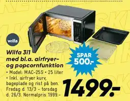 Bilka Wilfa ovn med airfryer- og popcornfunktion tilbud