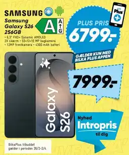 Bilka Samsung Galaxy S26 256GB tilbud