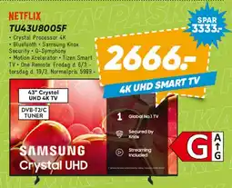 Bilka Samsung TU43U8005F Crystal UHD 43 4K UHD Smart TV tilbud