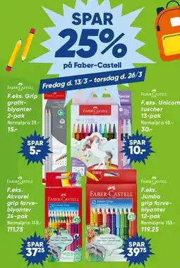 Bilka Faber-Castell farveblyanter / tuscher tilbud