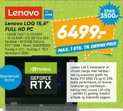 Bilka Lenovo 15.6 Full HD Laptop (GeForce RTX) tilbud