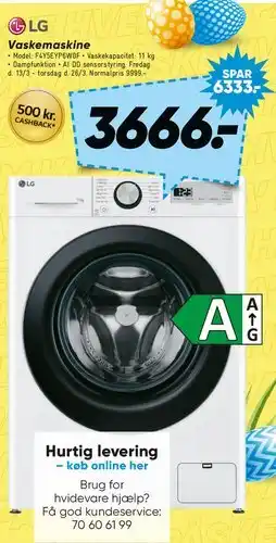 Bilka LG vaskemaskine tilbud
