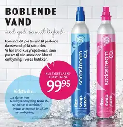 Kop & Kande Kulsyreflaske ombytning / Sodastream cylinder tilbud