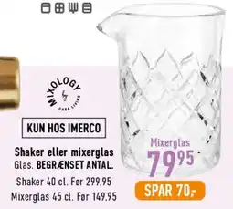 Imerco Shaker eller mixerglas tilbud