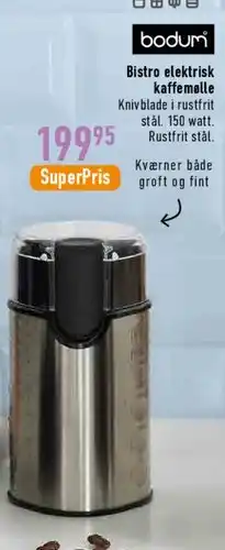 Imerco Bistro elektrisk kaffemølle tilbud