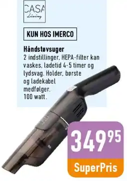 Imerco Casa håndstøvsuger tilbud