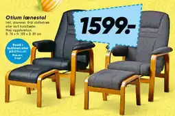 Bilka Otium lænestol (inkl. skammel) tilbud