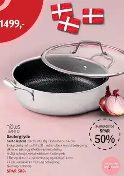Kop & Kande Sautergryde Santo (med låg) tilbud