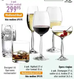Imerco 6-pak vin eller cocktail (Opera vinglas) tilbud