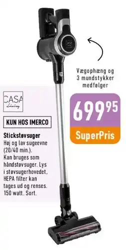 Imerco Casa stickstøvsuger (stavstøvsuger) tilbud