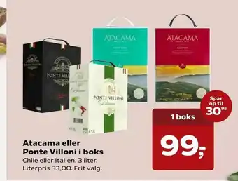 Atacama eller Ponte Villoni i boks