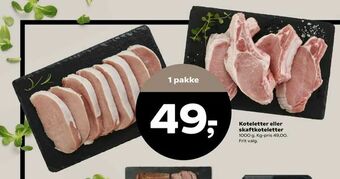 Kvickly Koteletter eller skaftkoteletter tilbud