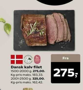 Kvickly Dansk kalv filet tilbud