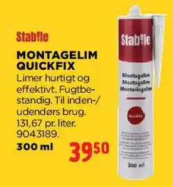 jem & fix Montagelim Quickfix tilbud