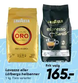 Bilka Lavazza eller Löfbergs helebønner tilbud
