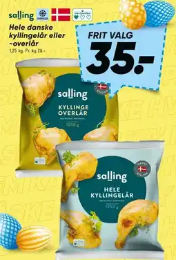 Bilka Hele danske kyllingelår eller -overlår tilbud