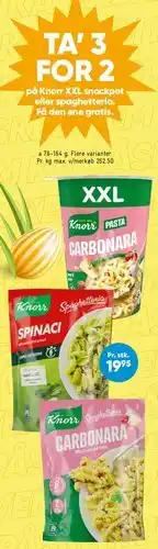 Bilka Knorr pasta/retter (XXL) tilbud