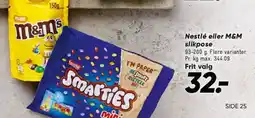 Bilka Nestlé eller M&M slikpose tilbud