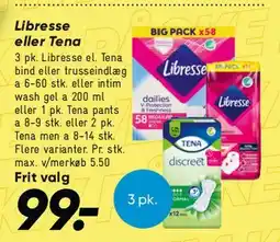 Bilka Libresse eller Tena tilbud