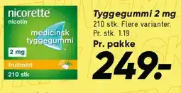 Bilka Nicorette tyggegummi 2 mg tilbud
