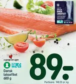 REMA 1000 Dansk laksefilet 600 g tilbud