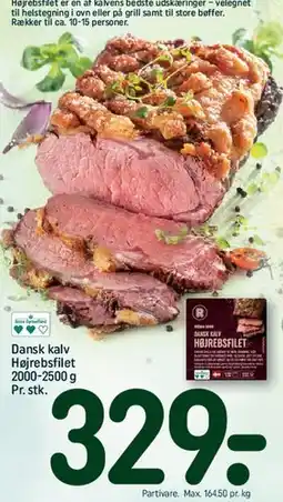 REMA 1000 Dansk kalv Højrebsfilet 2000-2500 g tilbud