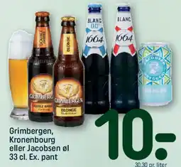 REMA 1000 Grimbergen, Kronenbourg eller Jacobsen øl tilbud